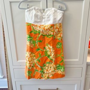 Lilly Pulitzer Strapless Floral Dress